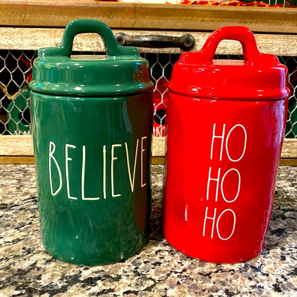 New Rae Dunn Believe and Hohoho candles